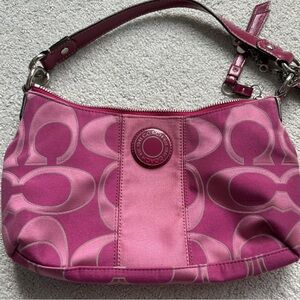Coach Fuchsia Signature Shoulder Bag